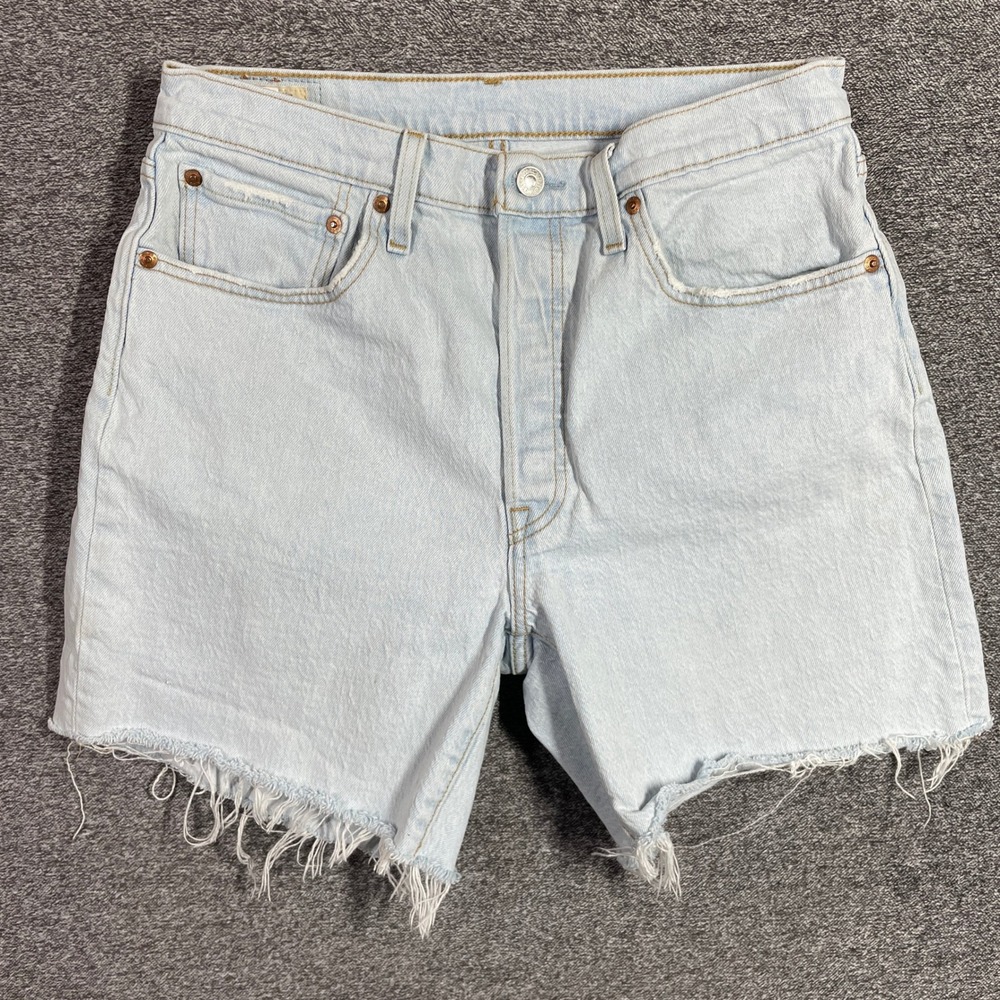 Levi's Premium 501 Shorts W31 Original Light Wash Cut Off Denim